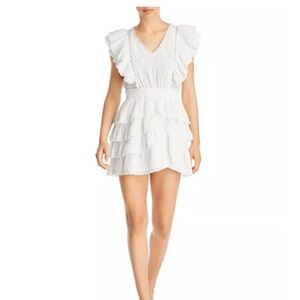 LoveShackFancy White Corelli Lace Mini Dress - medium